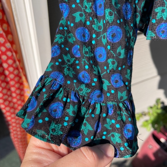 Anna Sui X Batsheva Cornflower Victorian Blouse Size 8 - Picture 6 of 11